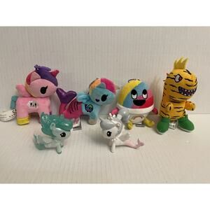 Tokidoki Unicorno Plush And Sonic Figure Lot Of 6